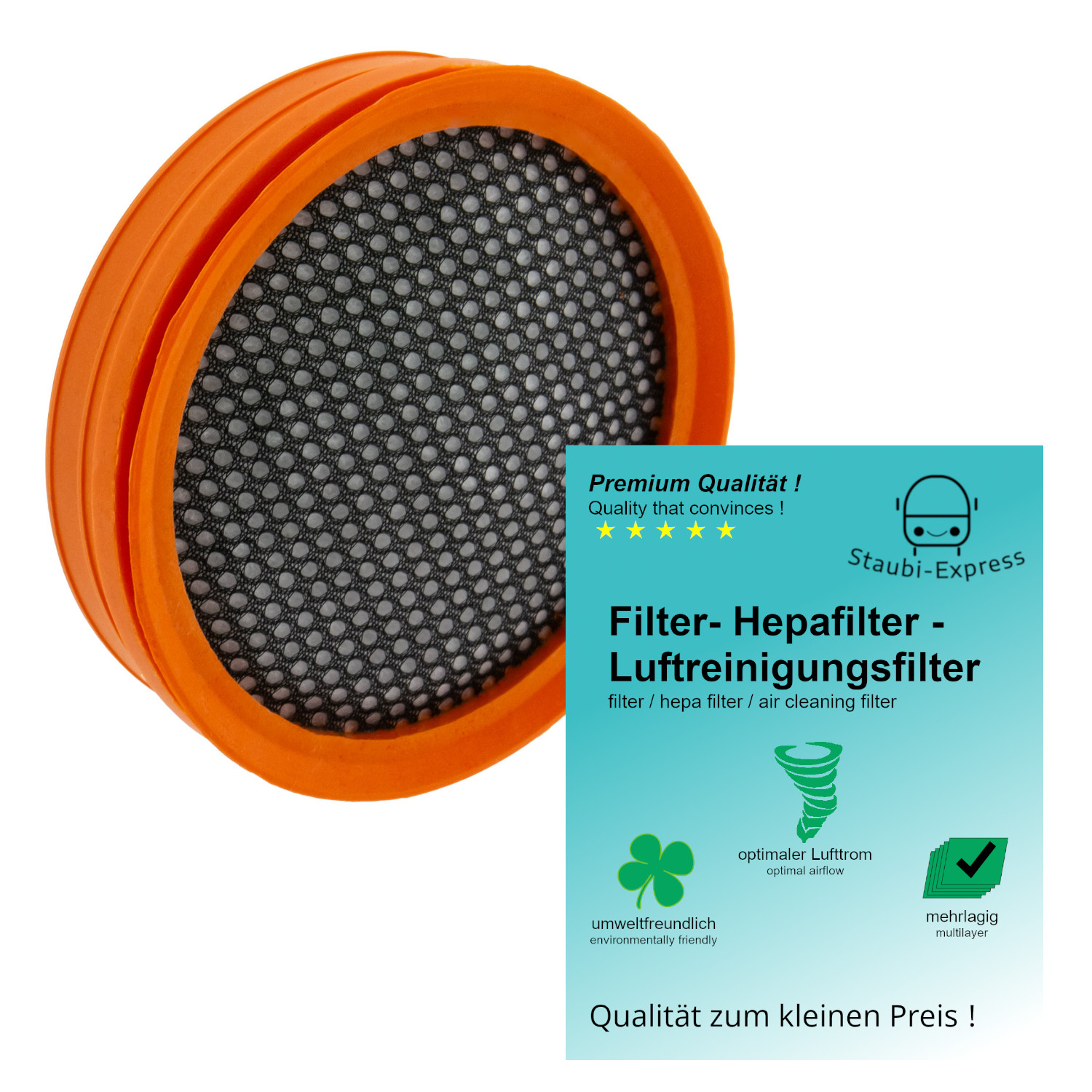 Hepa Filtersystem für Philips FC8009/01 SpeedPro und 5000 Serien