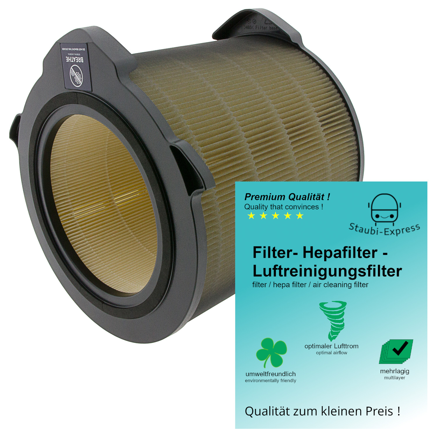 Pollenfilter Ersatz für BREATHE360 für AEG AX9 AX91-404DG